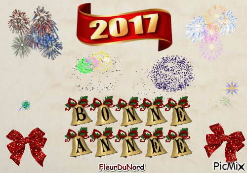 Bonne Année 2017 - Darmowy animowany GIF