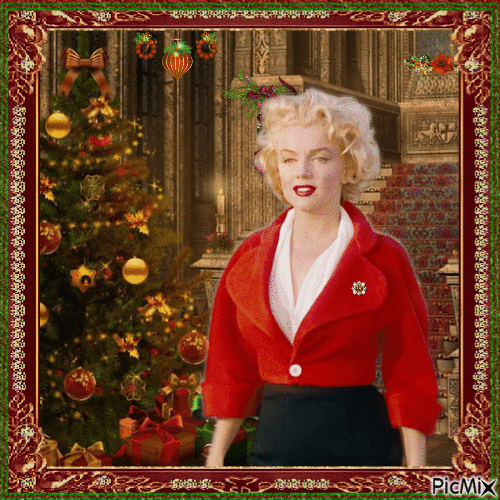 Marilyn Monroe - Weihnachten - GIF animasi gratis