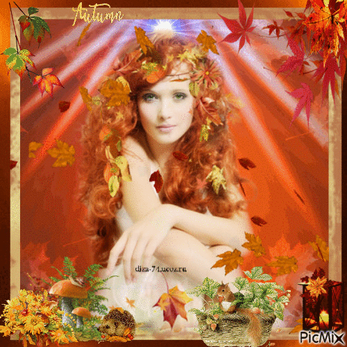 Autumn lady - Δωρεάν κινούμενο GIF