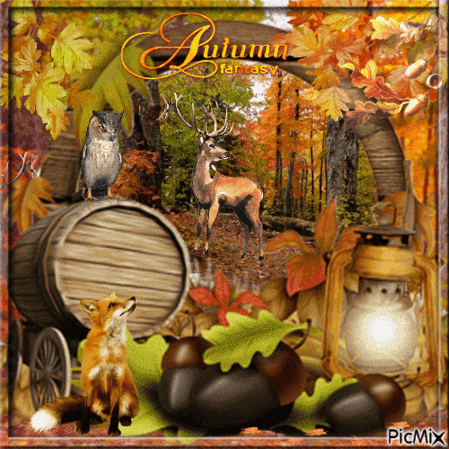 Autumn fantasy - GIF animasi gratis