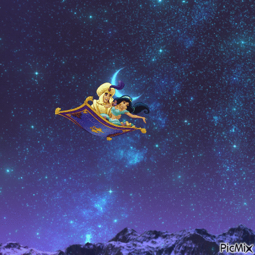 Aladdin and Jasmine - Gratis animeret GIF