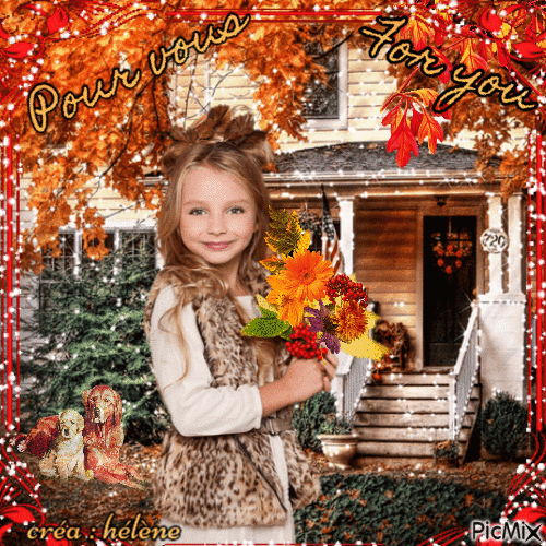 Joli bouquet d'automne pour vous - GIF animado grátis