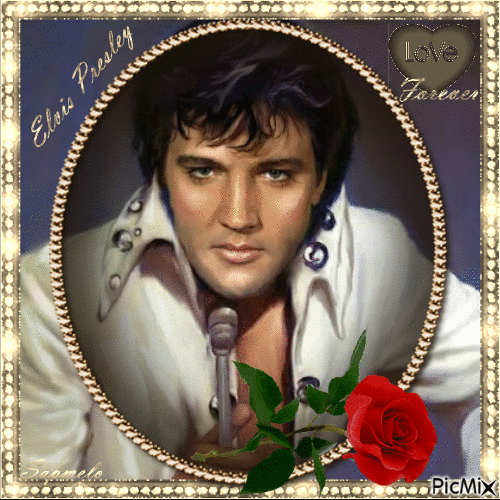 Elvis Presley - Love Forever - GIF animado grátis