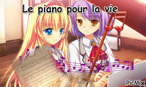 Le piano pour la vie - Darmowy animowany GIF