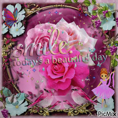 Smile Today's A Beautiful Day. - Nemokamas animacinis gif
