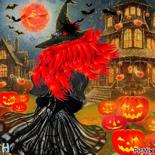 Хэллоуин - Бесплатный анимированный гифка