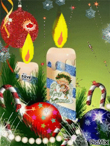 velas merry christmas - GIF animate gratis