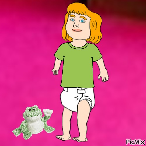 Baby and plush frog - 無料png