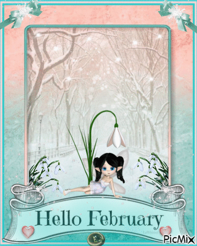 Hello February - Бесплатный анимированный гифка