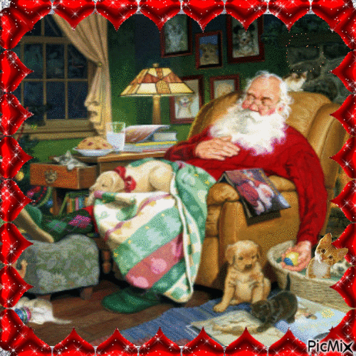 Du Repos, que du Bonheur Père Noël - Ingyenes animált GIF