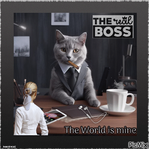 Die Katze der Welt - GIF animado gratis