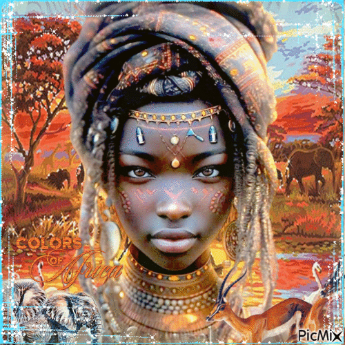 African Beauty - Бесплатный анимированный гифка