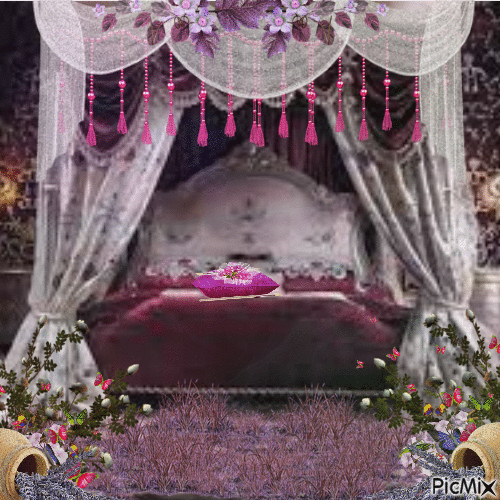 A BED FOR SLEEPING BEAUTY - 免费动画 GIF