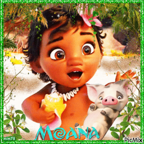 Baby Moana - GIF animé gratuit