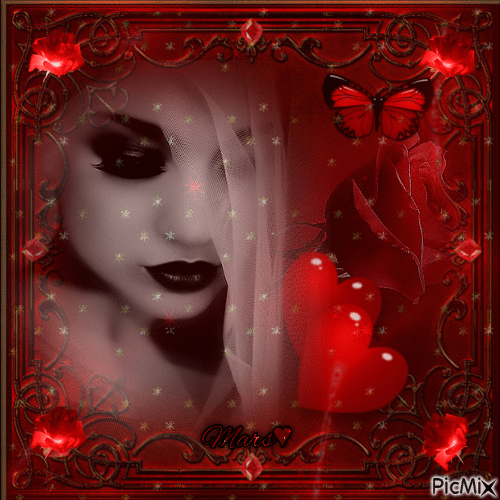 retrato rojo Mars♥ - Kostenlose animierte GIFs
