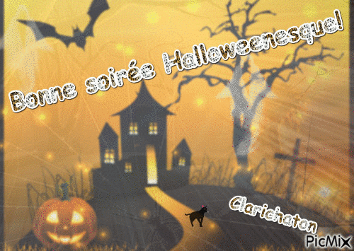 Bonne soirée Halloweenesque!!! - Darmowy animowany GIF
