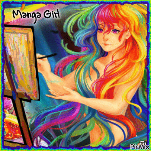 Manga- bunt - Gratis animeret GIF