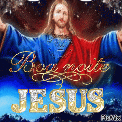 BOA NOITE JESUS - GIF animé gratuit