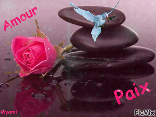 Amour et Paix - Бесплатный анимированный гифка