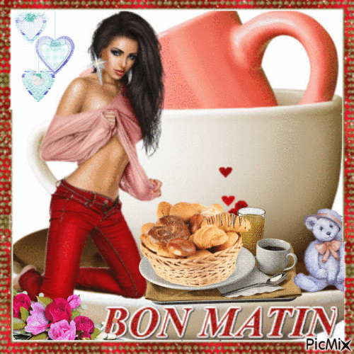 Bon matin - Бесплатный анимированный гифка