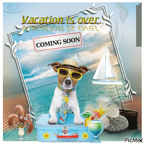 Vacation Is Over....Coming Soon - Бесплатный анимированный гифка