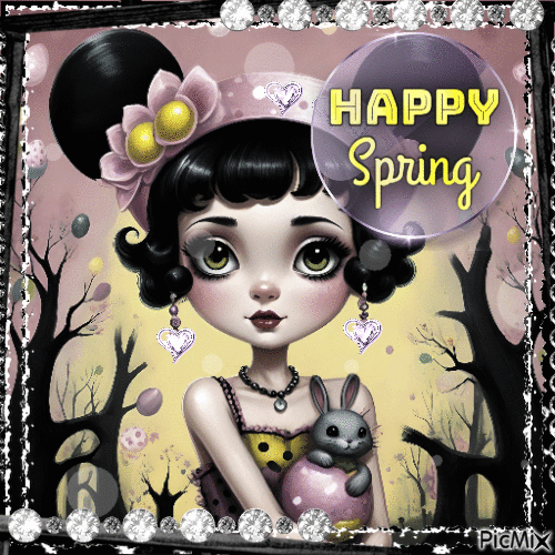 Greeting Spring easter - Free animated GIF