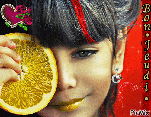 fillette couleur citron - 免费动画 GIF