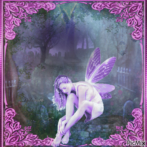 gothic purple fairy - GIF animé gratuit