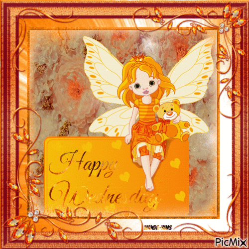 Wednesday-fairy-orange - Gratis animeret GIF