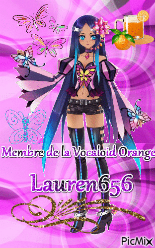 Vocaloid Orange Lauren656 - Free animated GIF