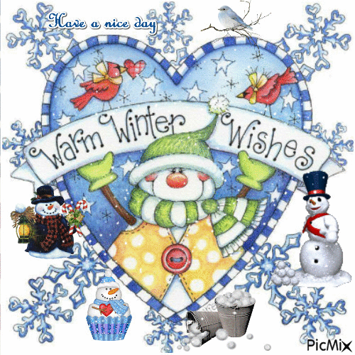 Warm winter wishes - Δωρεάν κινούμενο GIF