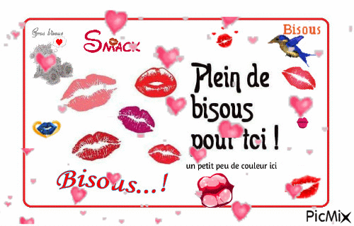 bisous bisous - Darmowy animowany GIF