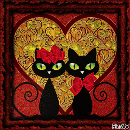black cat 😻❣ - Ingyenes animált GIF