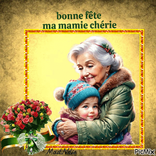 bonne fête mamie - Бесплатный анимированный гифка