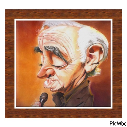 CARICATURE DE CHARLES AZNAVOUR - zadarmo png
