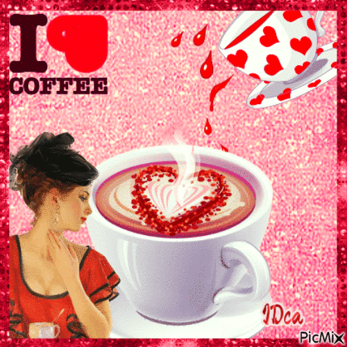 I love coffee - Gratis geanimeerde GIF