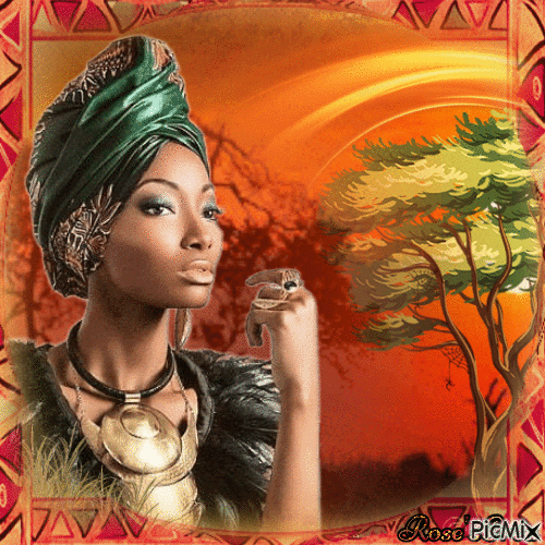 Concours : Portait d'une fille africaine - GIF animé gratuit