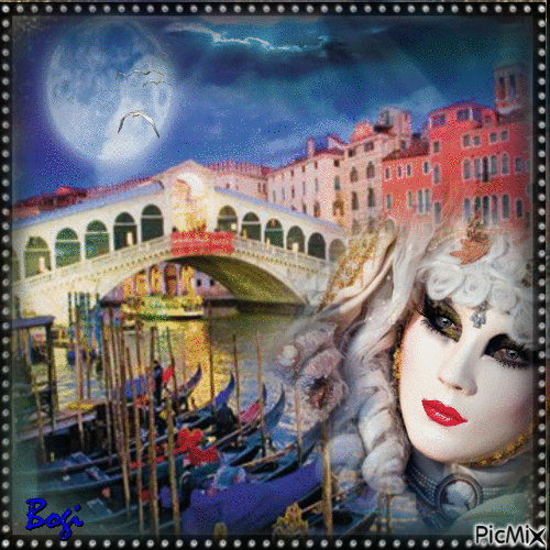 Venice by night... - GIF animé gratuit