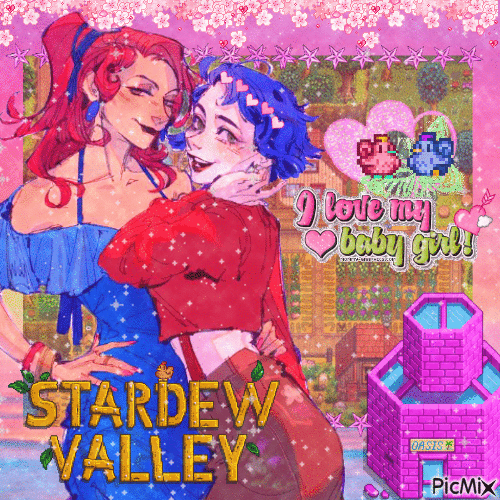 Stardew Valley emily and Sandy - Free animated GIF