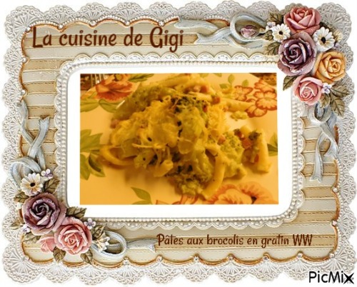 Pâtes aux brocolis en gratin WW - безплатен png