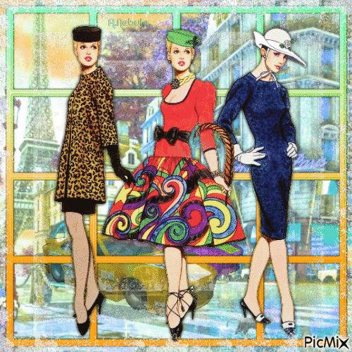 Vintage fashion-contest - Бесплатни анимирани ГИФ