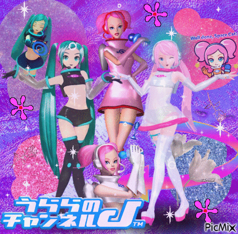 vocaloids in space channel 5 - GIF animado grátis