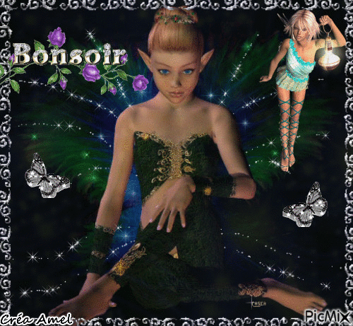 elfe bonsoir - Animovaný GIF zadarmo
