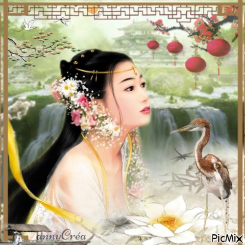 Portrait asiatique pastel - ücretsiz png