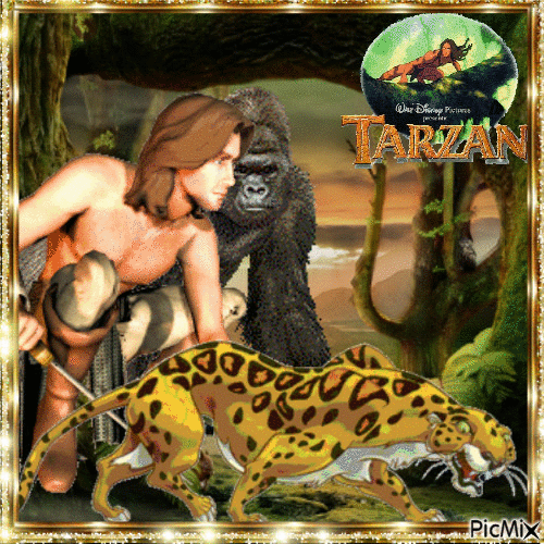 Tarzan - Animovaný GIF zadarmo