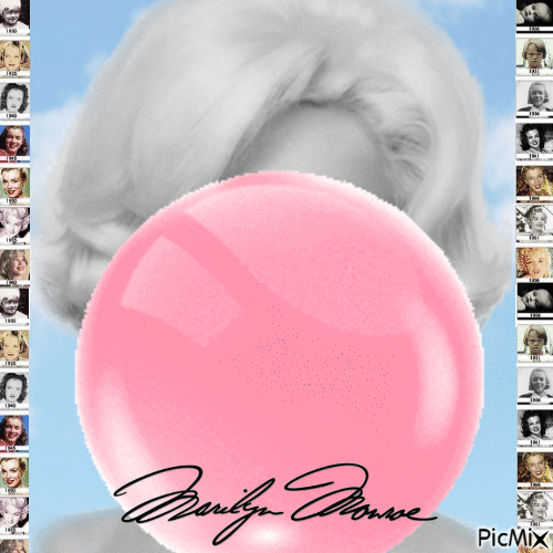 Marilyn Monroe bubble gum - GIF เคลื่อนไหวฟรี