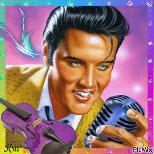 Elvis multicolore - Darmowy animowany GIF