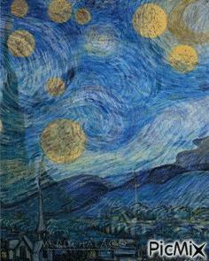 Van Gogh en movimiento - Gratis animerad GIF