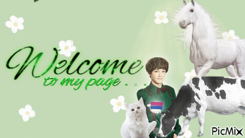 welcome to my page - GIF animé gratuit