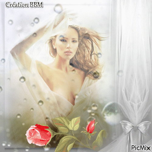 Portrait femme par BBM - GIF animé gratuit